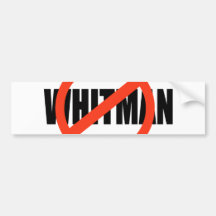 ANTI-WHITMAN PEGATINA DE PARACHOQUE