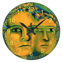 Anticipación - oro y diosa abstractos de la esmera reloj