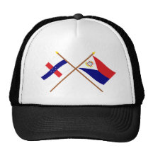 Antillas holandesas y banderas cruzadas Maarten de Gorros