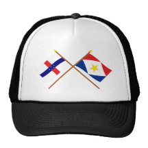 Antillas holandesas y banderas cruzadas Saba Gorras