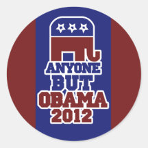 Antiobama 2012 cualquier persona PERO de Obama Pegatinas