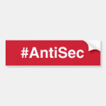 #AntiSec anónimo de la pegatina para el parachoque Pegatina De Parachoque
