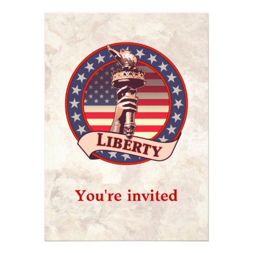 Antorcha de la libertad invitacion personalizada