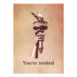 Antorcha de la libertad invitaciones personalizada