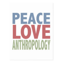 Antropología del amor de la paz tarjeta postal