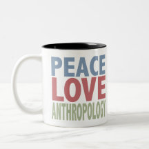 Antropología del amor de la paz taza de café