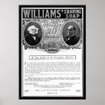 Anuncio 1901 del jabón de afeitar de Williams Posters