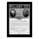 Anuncio 1901 del jabón de afeitar de Williams Felicitación