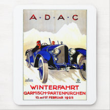 Anuncio alemán del automóvil del vintage del ~ de  alfombrilla de raton