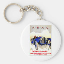 Anuncio alemán del automóvil del vintage del ~ de  llavero personalizado