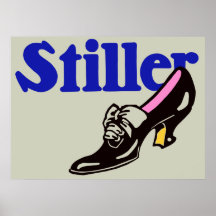 Anuncio alemán retro de 1908 zapatos de las señora posters