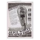 Anuncio blanco de la película de los bebés de Alic Tarjetas
