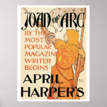 Anuncio de abril de la revista de Harper del nouve Poster