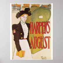 Anuncio de agosto de la revista de Harper del nouv Impresiones