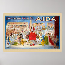 Anuncio de Aida de la ópera del vintage Posters