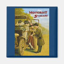 Anuncio de los cigarros del motorista - vintage iman para frigorífico