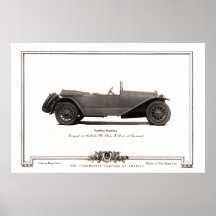 Anuncio del automóvil del automóvil descubierto de posters
