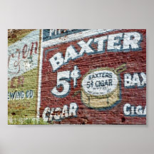 Anuncio del cigarro de Baxter Poster
