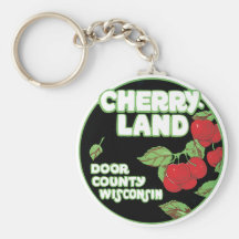 Anuncio del condado de Door Wisconsin de la tierra Llaveros