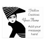Anuncio del diseñador de moda postales