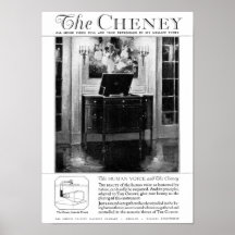 Anuncio del gramófono del vintage de Cheney Posters