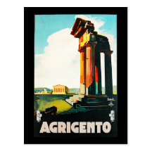 Anuncio del viaje del vintage de Agrigento Postales