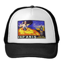 Anuncio del vino del vintage gorras