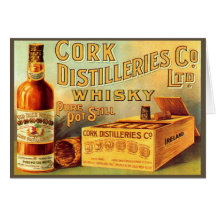 Anuncio del vintage del whisky de las destilerías  felicitaciones