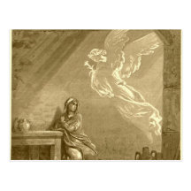 Anuncio del Virgen María bendecido Tarjetas Postales