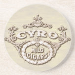 Anuncio que fuma de la etiqueta del cigarro del vi posavasos manualidades