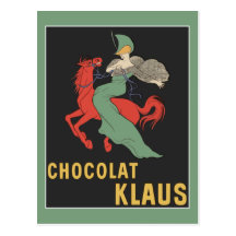 Anuncio retro Chocolat Klaus (frontera verde) Tarjetas Postales
