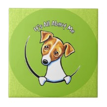 Apagado-Correo Art™ de Jack Russell Terrier IAAM Teja Ceramica