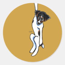 Apagado-Correo ceñido Art™ de Jack Russell Etiquetas
