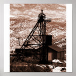 Aparejo de la explotación minera, colina del oro,  impresiones