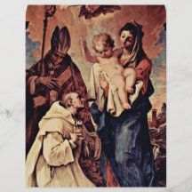 Aparición de la Virgen delante del St. Bruno Tarjetas Publicitarias