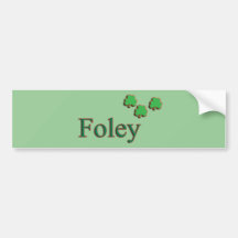 Apellido de Foley Etiqueta De Parachoque
