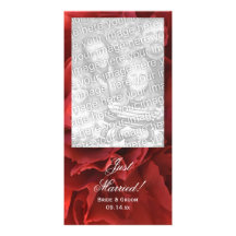 Apenas boda casado floral rojo tarjetas personales