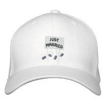 Apenas boda divertido adaptable casado de la novia gorras bordadas