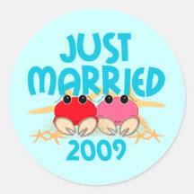 Apenas casado 2009 etiquetas redondas