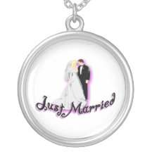 Apenas casado casando pares collar personalizado