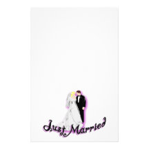 Apenas casado casando pares papelería personalizada