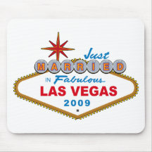 Apenas casado en Las Vegas fabuloso 2009 Alfombrillas De Raton