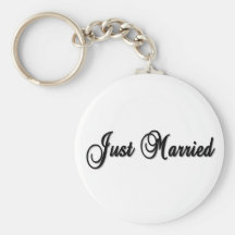 Apenas casado llavero personalizado