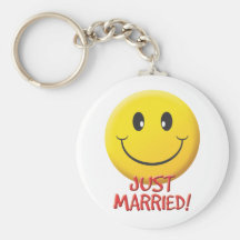 Apenas casado llavero personalizado