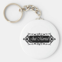 Apenas casado llaveros personalizados