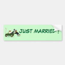 ¡APENAS CASADO! PEGATINA DE PARACHOQUE