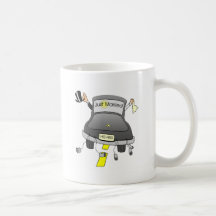 Apenas coche casado taza de café