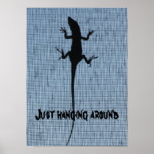 Apenas colgando alrededor del poster