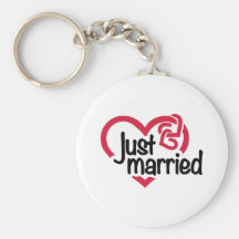 Apenas corazón casado llavero personalizado