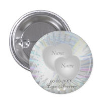 Apenas corazones nacarados casados Button-Cust. de Pin